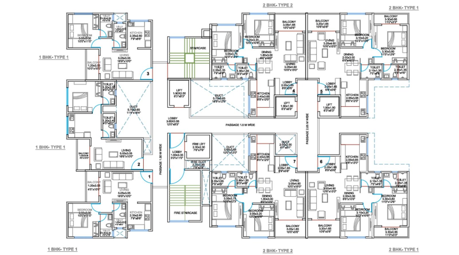 Balaji-Oriana-World-Typical-Floor-Plan-E-Wing